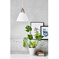 nordlux lámpara colgante de 16 cm escandinava blanca, negra, vidrio blanco - Ideal para interiores modernos