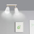 Emibig Emibig Salo 2L lámpara de techo blanca y madera 2x E27 - Iluminación ideal para cualquier habitación