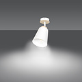 Emibig Emibig Salo lámpara de techo blanca y madera 1x E27 - Iluminación ideal para cualquier habitación