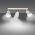 Emibig Emibig Salo 3L lámpara de techo blanca y madera 3x E27 - Iluminación ideal para cualquier espacio