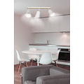 Emibig Emibig Salo 3L lámpara de techo blanca y madera 3x E27 - Iluminación ideal para cualquier espacio