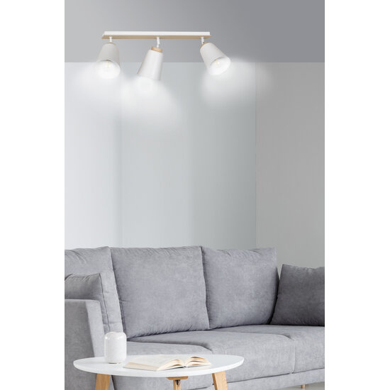 Emibig Emibig Salo 3L white ceiling lamp white and wood 3x E27 - Ideal lighting for any space