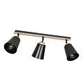 Emibig Emibig Salo 3L lámpara de techo negra y madera 3x E27 - Iluminación ideal para cualquier espacio