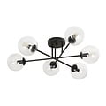 Emibig Emibig Kangasala round cool 6L ceiling lamp black with transparent glass bulbs E14 - Ideal lighting for modern interiors