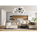 Emibig Emibig Kangasala ronde toffe 6L plafondlamp zwart met transparant glas bollen E14 - Perfecte verlichting voor elke ruimte
