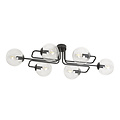 Emibig Emibig Kangasala cool 6L ceiling lamp black with transparent glass bulbs E14 - Ideal lighting for any room