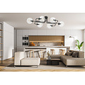 Emibig Emibig Kangasala cool 6L lámpara de techo negra con bombillas de vidrio transparente E14 - Iluminación ideal para cualquier habitación