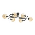 Emibig Emibig Kangasala speciale 6L plafondlamp zwart met amberkleurige bollen E14 - Creëer een warme sfeer in uw interieur