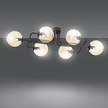 Emibig Emibig Kangasala special 6L ceiling lamp black with amber bulbs E14 - Create a warm atmosphere in your home