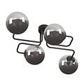 Emibig Emibig Kangasala lámpara de techo 4L negra con bombillas de vidrio ahumado E14 - Iluminación ideal para cualquier espacio