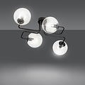 Emibig Emibig Kangasala cool 4L ceiling lamp black with transparent glass bulbs E14 - Stylish lighting for any space