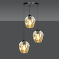 Emibig Emibig Lámpara colgante redonda 3L de vidrio ámbar 3x E27 - Ideal para crear un ambiente cálido en cualquier habitación