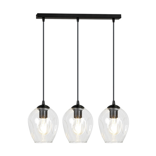 Emibig Emibig Nokia larga lámpara colgante de vidrio transparente 3x E27 - Iluminación ideal para cualquier espacio