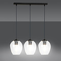 Emibig Emibig Nokia longue 3L lampe suspendue en verre transparent 3x E27 - Éclairage idéal pour chaque espace
