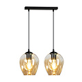 Emibig Emibig Nokia lampe pendante simple en verre ambre double E27 - Idéale pour une atmosphère chaleureuse dans n'importe quelle pièce