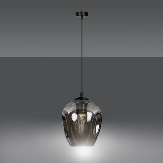 Emibig Emibig Nokia gerookt glas enkele pendellamp E27 - Perfecte verlichting voor elke ruimte