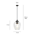 Emibig Emibig Nokia transparant glas enkele pendellamp E27 - Perfecte verlichting voor moderne interieurs