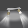 Emibig Emibig Kokkola 2L wit en gouden plafondlamp 2x GU10 richtbaar - Perfect voor moderne interieurs