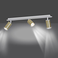Emibig Emibig Kokkola 3L wit en gouden plafondlamp 3x GU10 richtbaar - Perfecte verlichting voor elke ruimte