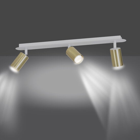 Emibig Emibig Kokkola 3L white and gold ceiling lamp 3x GU10 orientable - Ideal lighting for any room