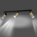 Emibig Emibig Kokkola 3L black and gold ceiling lamp 3x GU10 orientable - Ideal lighting for modern interiors