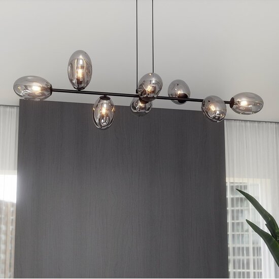 Emibig Emibig PANDORA 8 BL GRAFIT - Moderne Pendelleuchte für stilvolle Beleuchtung