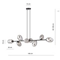 Emibig Emibig PANDORA 8 BL GRAFIT - Lampe suspendue moderne pour un éclairage élégant