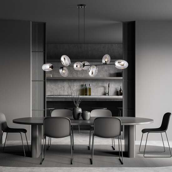 Emibig Emibig PANDORA 8 BL GRAFIT - Moderne Pendelleuchte für stilvolle Beleuchtung