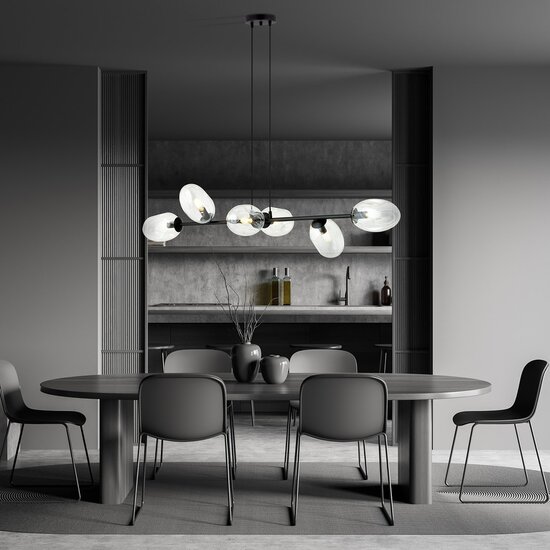 Emibig Emibig PANDORA 6 BL TRANSPARENT - Moderne Pendelleuchte für stilvolle Beleuchtung