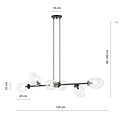Emibig Emibig PANDORA 6 BL TRANSPARENT - Lámpara colgante moderna para una iluminación elegante