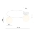 Emibig Emibig SOPRA 2 WH OPAL - Minimalistische Deckenlampe für jeden Raum