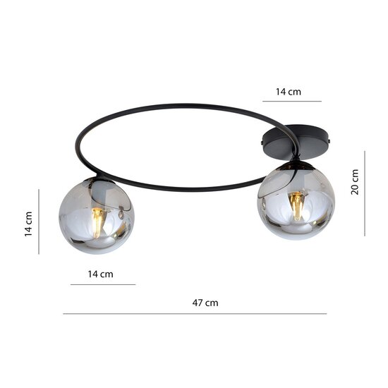 Emibig Emibig SOPRA 2 BL GRAFIT - Lámpara de techo minimalista para cualquier espacio