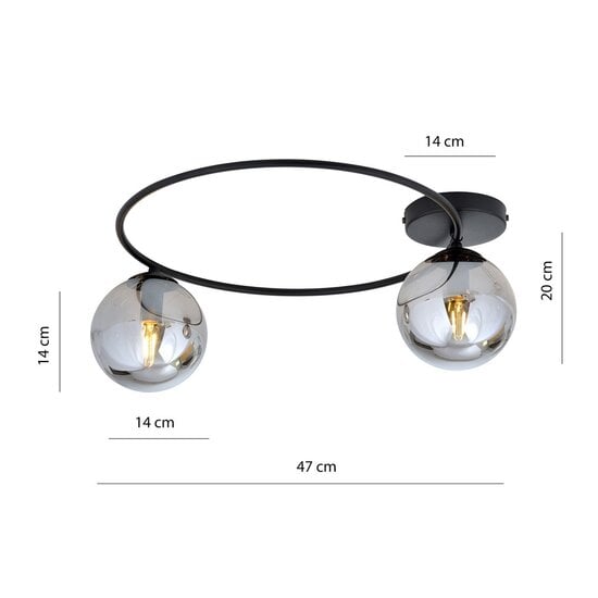 Emibig Emibig SOPRA 2 BL GRAFIT - Minimalistische Deckenlampe für jeden Raum