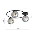 Emibig Emibig SOPRA 3 BL GRAFIT - Minimalistische Deckenlampe für jeden Raum