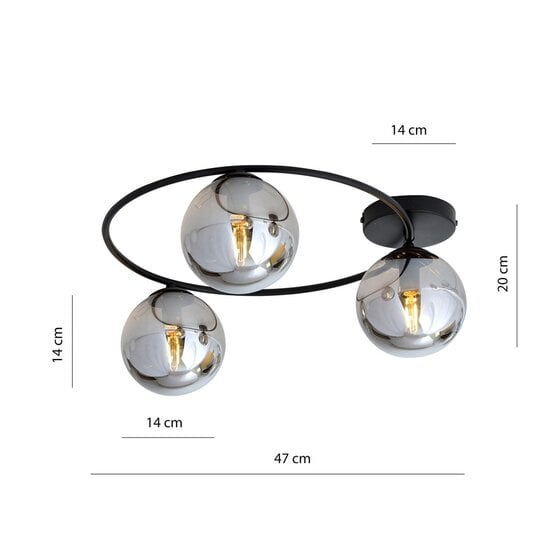 Emibig Emibig SOPRA 3 BL GRAFIT - Minimalistische Deckenlampe für jeden Raum