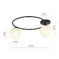 Emibig Emibig SOPRA 2 BL OPAL - Lampe de plafond minimaliste pour tous les espaces