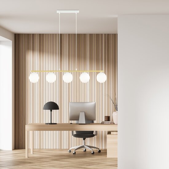 Emibig Emibig ALLORA 5 WH OPAL - Lámpara colgante moderna para cualquier espacio