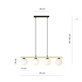 Emibig Emibig ALORA 4 BL OPAL - Moderne Pendelleuchte für stilvolle Beleuchtung