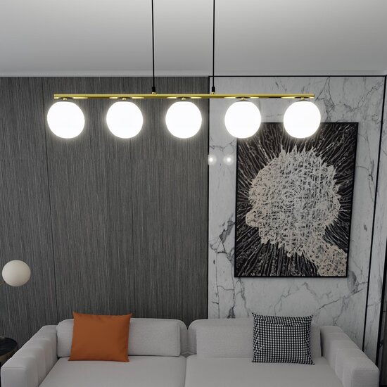 Emibig Emibig ALLORA 5 BL OPAL - Lámpara colgante moderna para una iluminación elegante