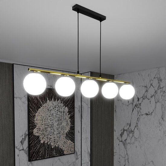 Emibig Emibig ALLORA 5 BL OPAL - Lámpara colgante moderna para una iluminación elegante