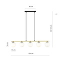 Emibig Emibig ALLORA 5 BL OPAL - Moderne Pendelleuchte für stilvolle Beleuchtung