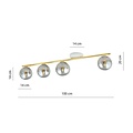 Emibig Emibig MONZA 4 WH GRAFIT - Lámpara de techo moderna para una iluminación elegante