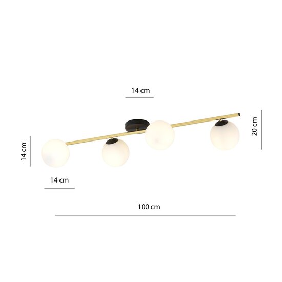 Emibig Emibig SPLENDI 4 BL OPAL - Lampe de plafond moderne pour tous les espaces