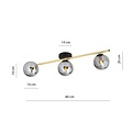 Emibig Emibig SPLENDI 3 BL GRAFIT - Moderne Deckenlampe für jeden Raum