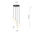 Emibig Emibig ROYAL 4 BL - Lámpara colgante retro para una iluminación elegante