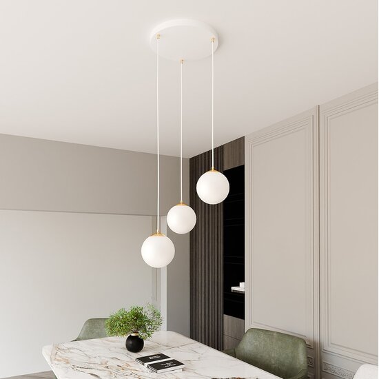 Emibig Emibig ROYAL 3 WH - Retro hanglamp voor sfeervolle verlichting