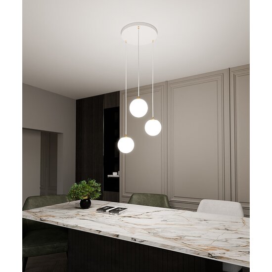 Emibig Emibig ROYAL 3 WH - Retro hanglamp voor sfeervolle verlichting