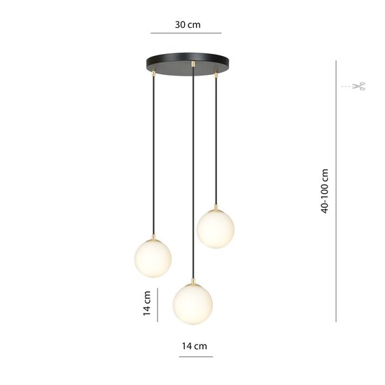 Emibig Emibig ROYAL 3 BL - Retro pendant lamp for cozy lighting