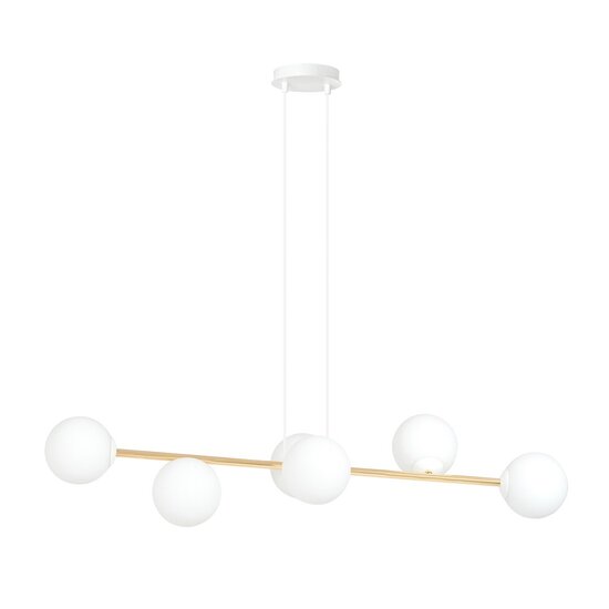 Emibig Emibig GRAVITY 6 WH GOLD - Lámpara colgante elegante para cualquier espacio