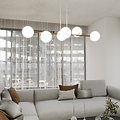 Emibig Emibig GRAVITY 6 WH GOLD - Lampe suspendue élégante pour tout espace